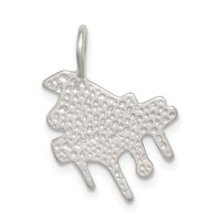Sterling Silver Diamond Cut Grand Piano Pendant view 4