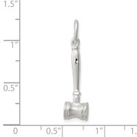 Sterling Silver Gavel Charm view 3