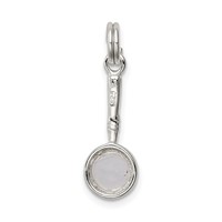 Sterling Silver Rhodium-plated Magnifying Glass Charm view 4