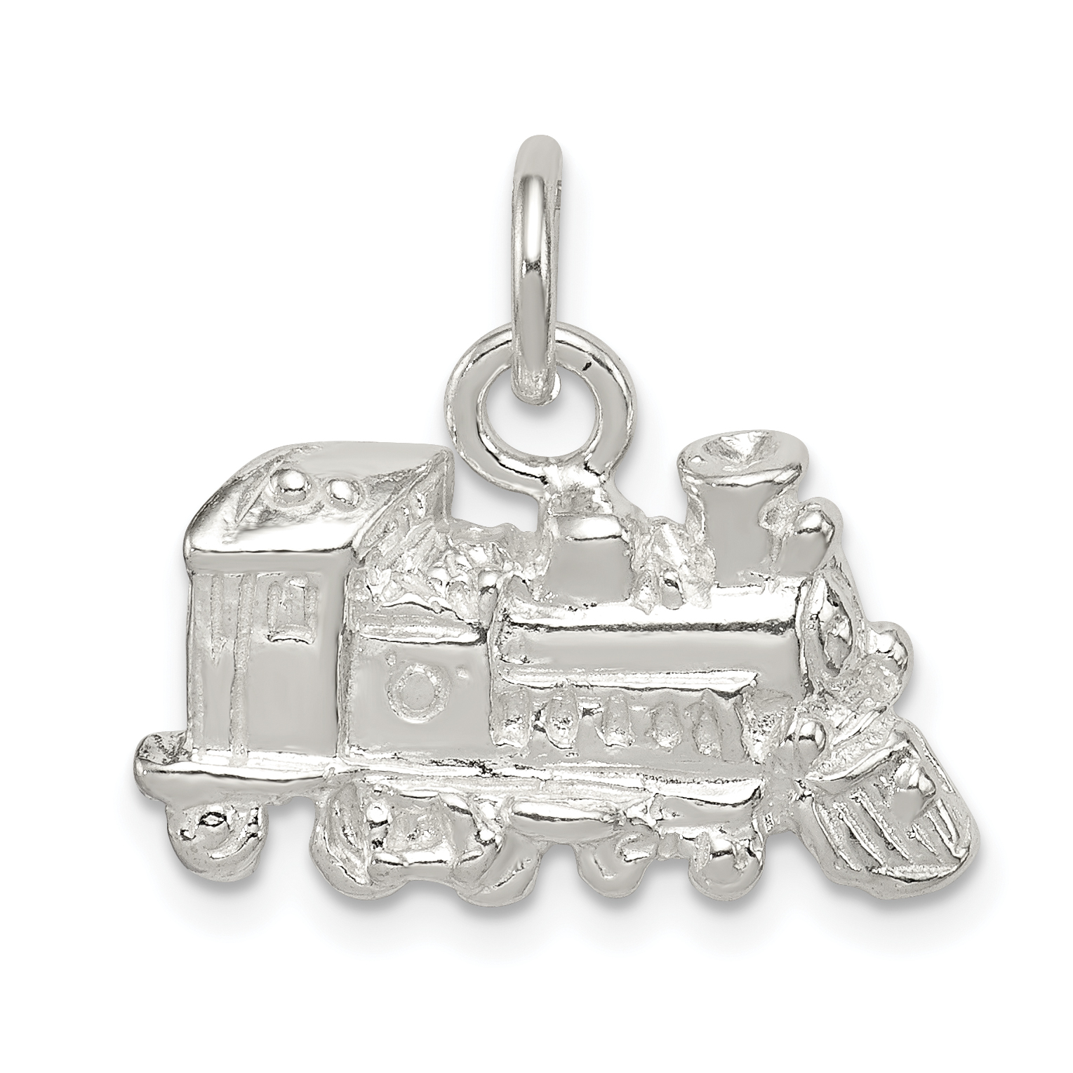 Sterling Silver Train Engine Charm (QC4793)