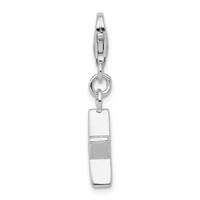 Sterling Silver Rhodium-plated November CZ Birthstone Star Charm view 2