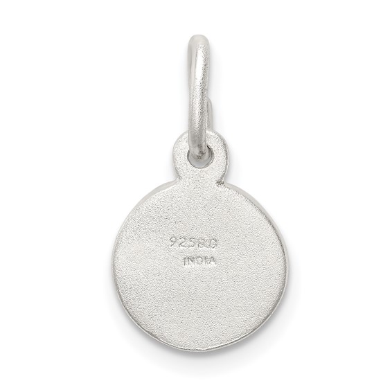 Sterling Silver D/C Cherub Disk Charm