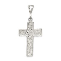 Sterling Silver Nugget Cross Pendant view 4