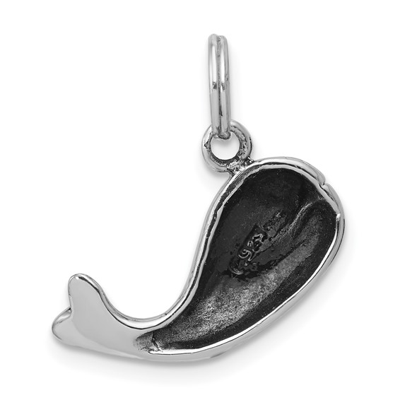 Sterling Silver Antiqued Whale Charm