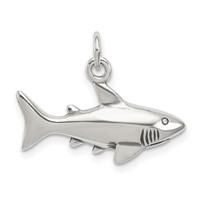Sterling Silver Antique Shark Charm view 1