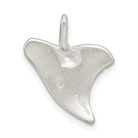 Sterling Silver Diamond Cut Shark Tooth Pendant view 4