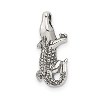 Sterling Silver Antiqued Alligator Chain Slide view 5