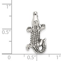 Sterling Silver Antiqued Alligator Chain Slide view 3