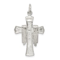 Sterling Silver Draped Cross Charm view 4