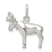 Sterling Silver Moose Charm view 1