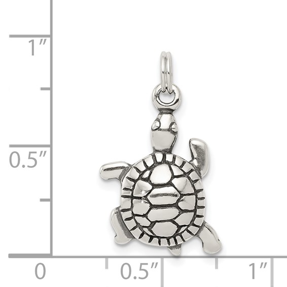 Sterling Silver Antique Turtle Charm