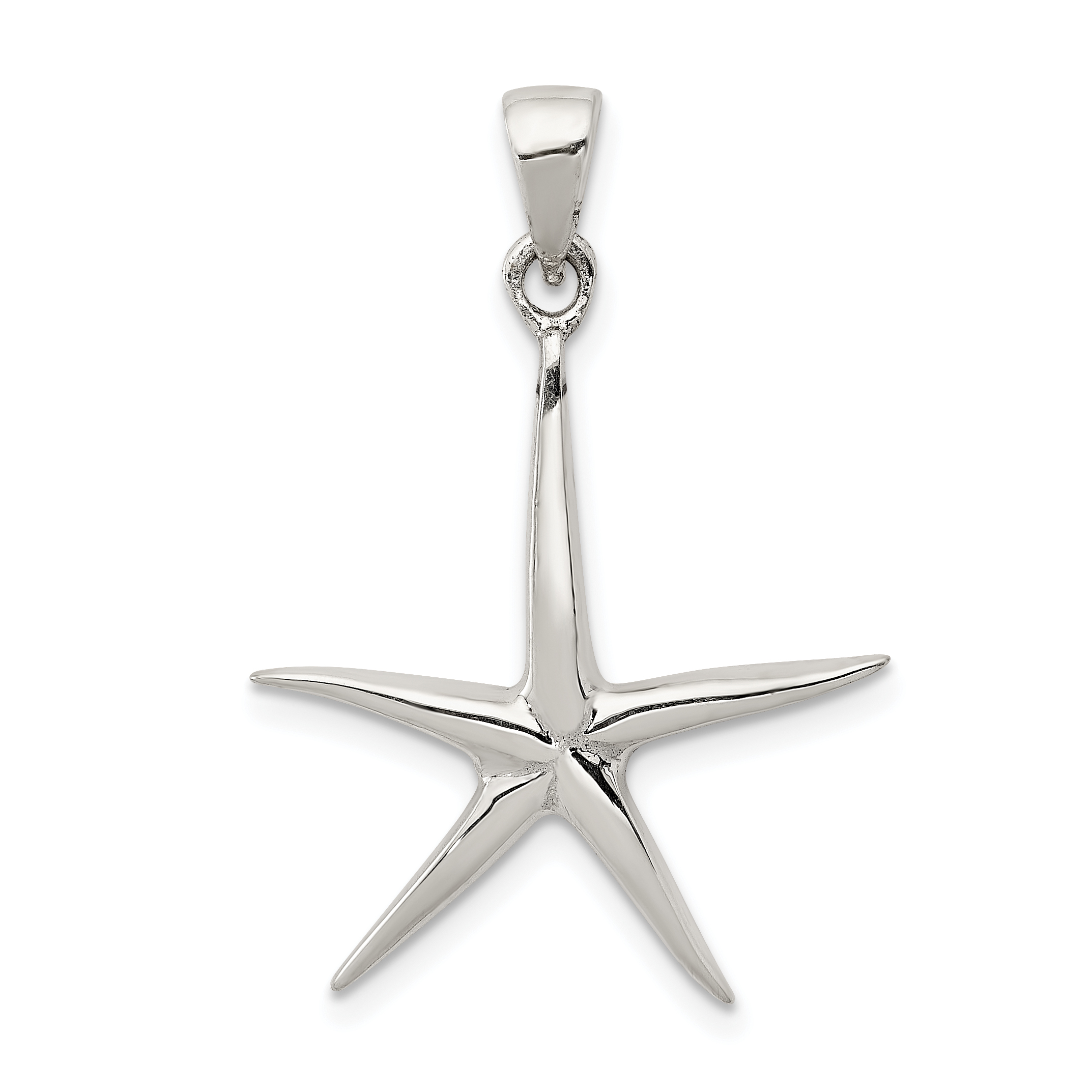 Sterling Silver Starfish Pendant (QC4912)