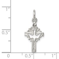 Sterling Silver Dove Cross Charm view 3