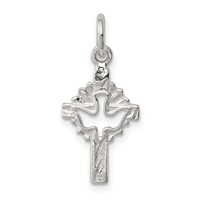 Sterling Silver Dove Cross Charm view 1