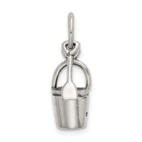 Sterling Silver Antiqued Sand Bucket and Shovel Charm view 4
