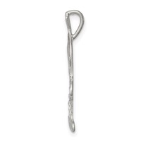 Sterling Silver Diamond Cut Palm Trees Pendant Charm view 2