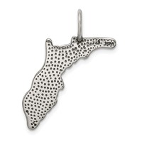 Sterling Silver Antiqued Florida State Charm view 4