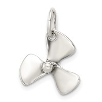 Sterling Silver 3D Antiqued Boat Propeller Charm view 5