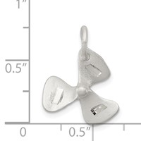Sterling Silver 3D D C Boat Propeller Charm view 3