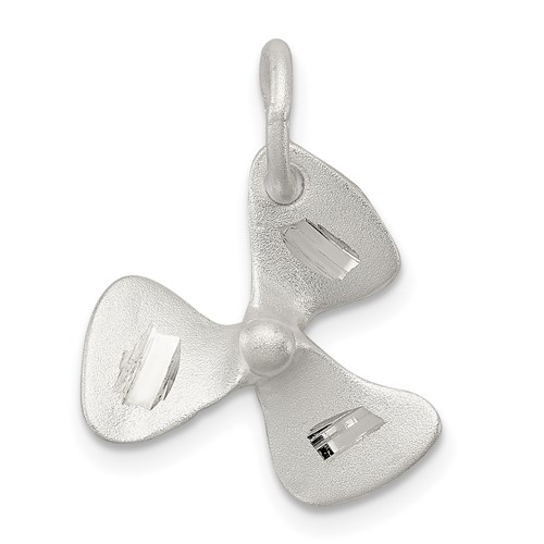 Sterling Silver 3D D C Boat Propeller Charm