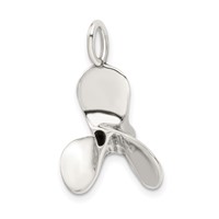 Sterling Silver 3D Antiqued Large Boat Propeller Charm view 5