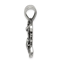 Sterling Silver Antiqued Mariner's Crucifix Pendant view 2