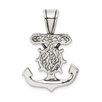 Sterling Silver Antiqued Mariner's Crucifix Pendant view 4