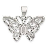 Sterling Silver Butterfly Pendant view 4