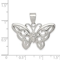 Sterling Silver Butterfly Pendant view 3