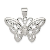Sterling Silver Butterfly Pendant view 1