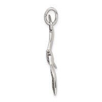 Sterling Silver Antiqued Wing Spread Seagull Charm view 2