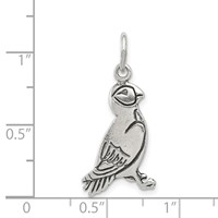 Sterling Silver Antiqued Puffin Charm view 3