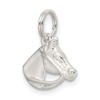 Sterling Silver Horse Head Charm with Bridle view 5