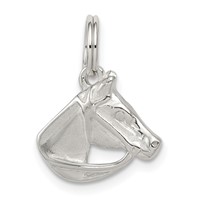 Sterling Silver Horse Head Charm with Bridle view 1