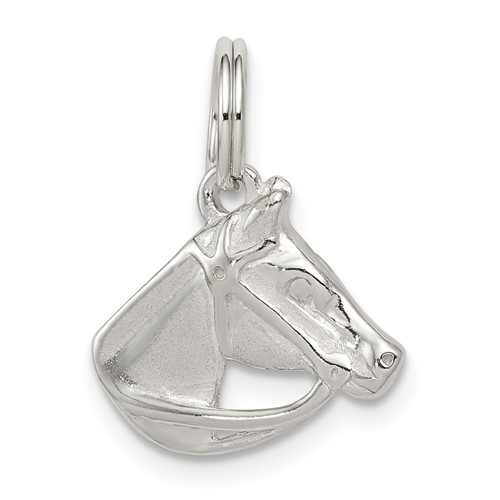 Sterling Silver Horse Head Charm with Bridle