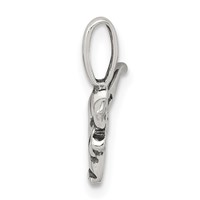 Sterling Silver Bull Pendant with Horns view 2