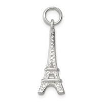 Sterling Silver Rhodium-plated Eiffel Tower Charm view 2