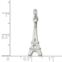 Sterling Silver Rhodium-plated Eiffel Tower Charm view 3