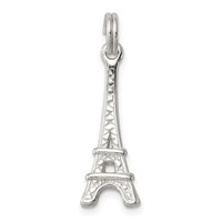 Sterling Silver Rhodium-plated Eiffel Tower Charm view 1