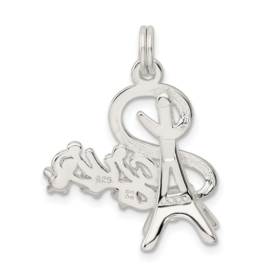 Sterling Silver Multi-color Preciosa Crystal Paris Charm