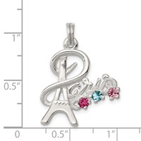 Sterling Silver Multi-color Preciosa Crystal Paris Charm view 3