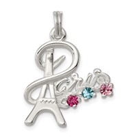Sterling Silver Multi-color Preciosa Crystal Paris Charm view 1