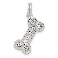 Sterling Silver Dog Bone Charm view 1