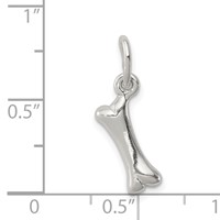 Sterling Silver Polished Bone Charm view 3