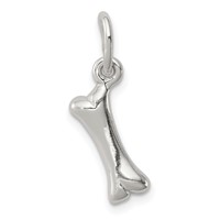 Sterling Silver Polished Bone Charm view 1