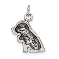 Sterling Silver Antique St. Bernard Charm view 4