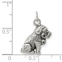 Sterling Silver Antique St. Bernard Charm view 3