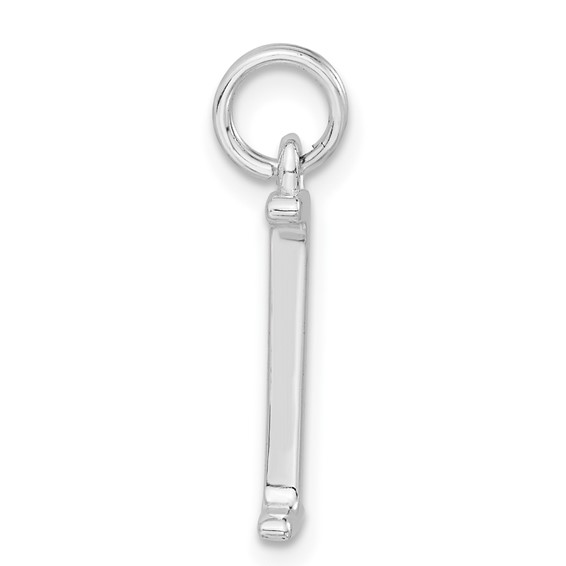 Sterling Silver Polished L Charm