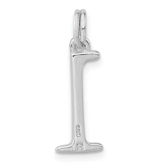 Sterling Silver Polished L Charm
