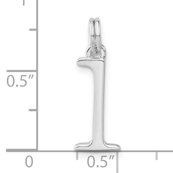 Sterling Silver Polished L Charm